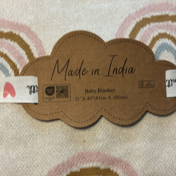 Made in India Rainbow Throw Baby Blanket - Picture 2 of 2